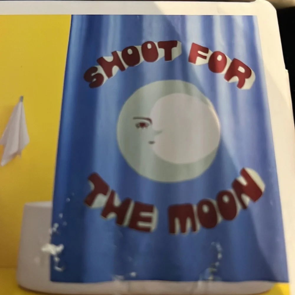 Shoot for the Moon Microfiber Shower Curtain‎ - Room Essentials